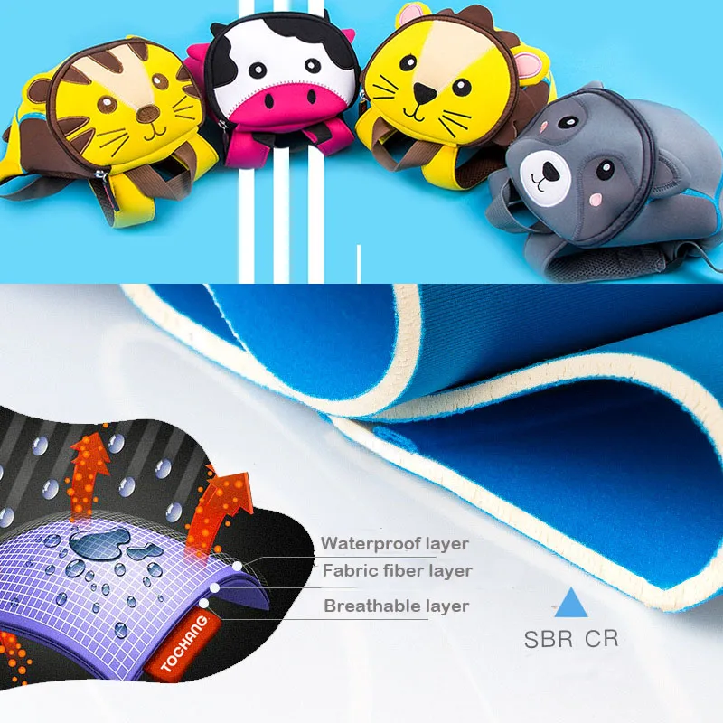  3D School Bag Cartoon Anti-lost Traction Rope Backpack for Children Kindergarten Schoolbag Animal K - 33004852816