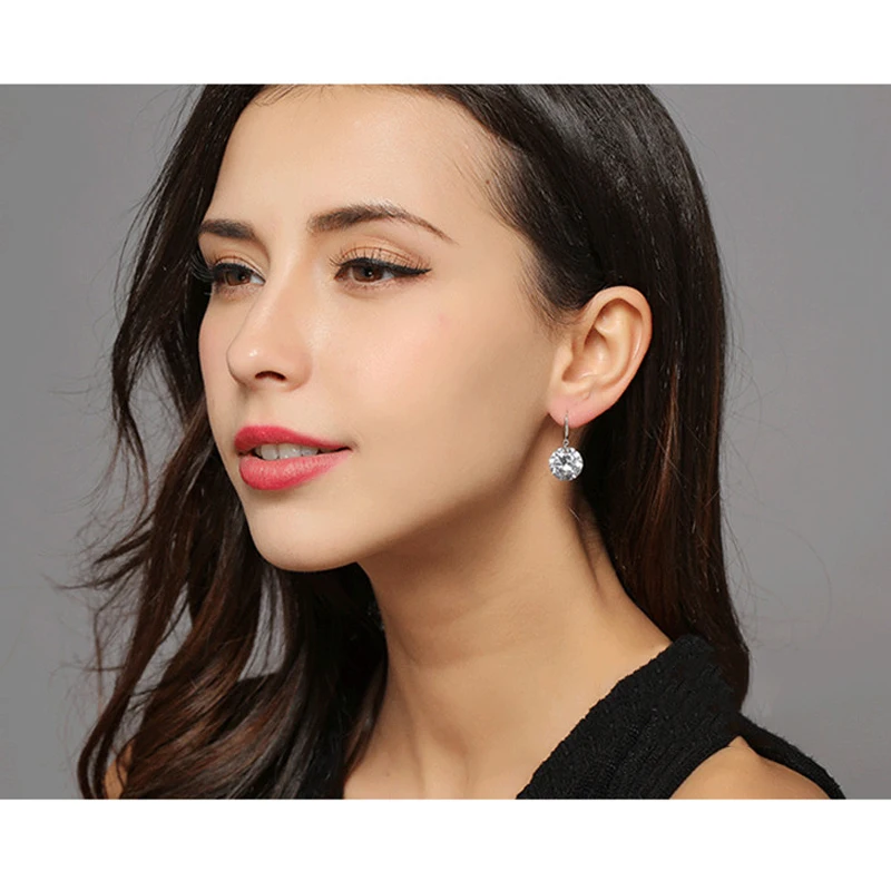 Fashion Brincos New Girls Earing Bijoux Gold Color  Silver Color Fine Zircon Earrings For Women Wedding Jewelry Earing Hot E165 (3)