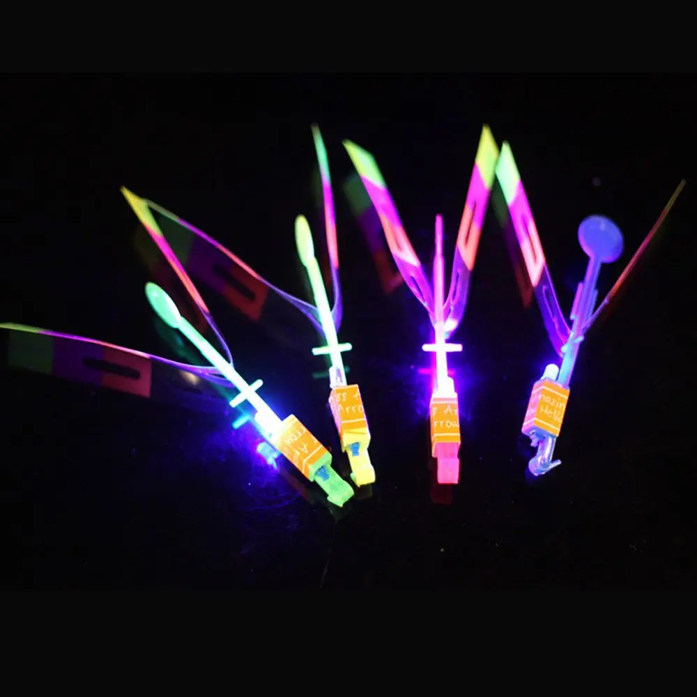 

New Fashion High Quality Beautiful 5Pcs/lot LED Light Slingshot Flying Arrow Catapult Shining Slingshot Outdoor Toy Kid's Gift