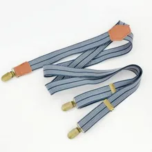 Мужские подтяжки из натуральной кожи, повседневные модные подтяжки, высокое качество, кожаные подтяжки, регулируемые, 3 зажима, ремень, 12 шт