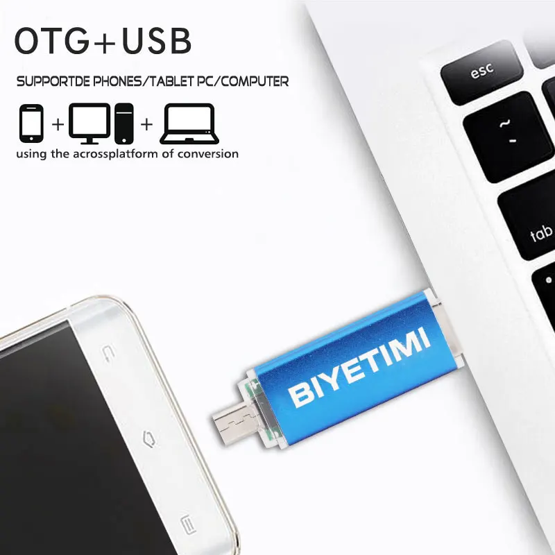 Флэш накопитель Biyetimi USB OTG на Android флэш 4 ГБ 8 16 32 64 2 0 для кожаного чехла Флэшка Micro