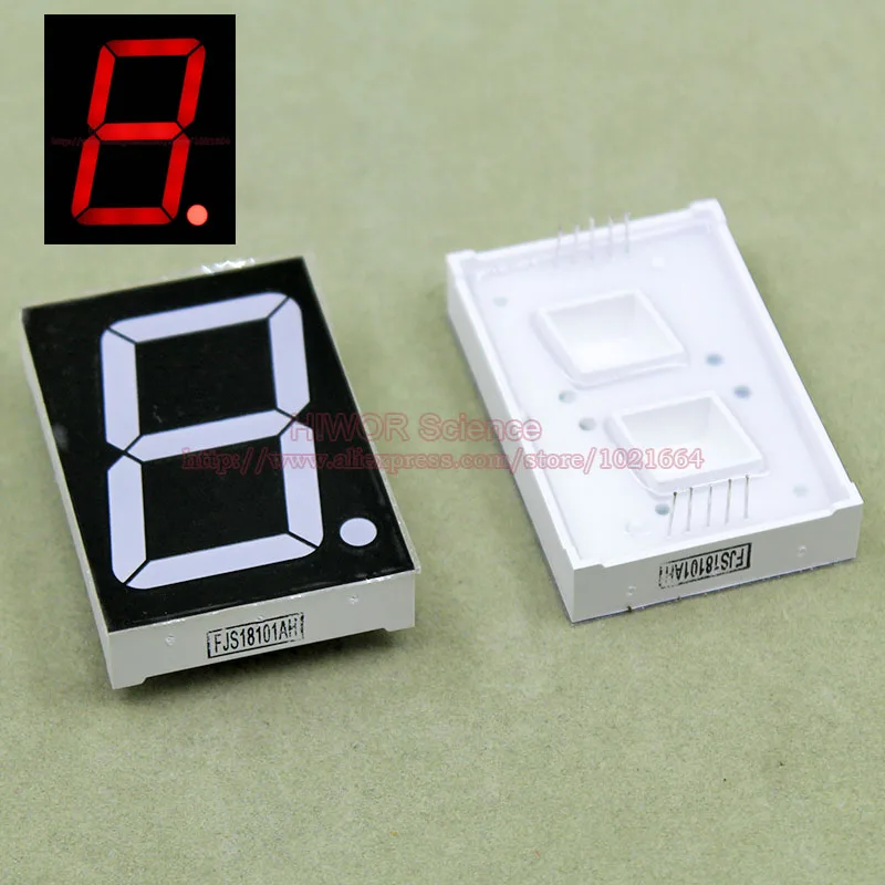 1.8 inch 1 Digit Red Led Display 7 segment Common Cathode W