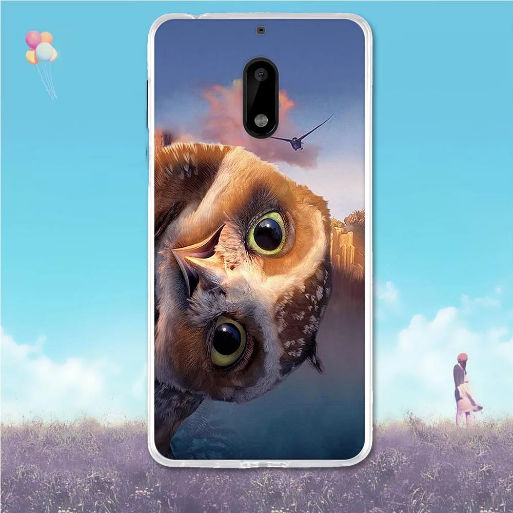 Чехол для Nokia 6 мягкий силиконовый чехол из ТПУ Nokia6 задний с 3D рисунком милые сумки