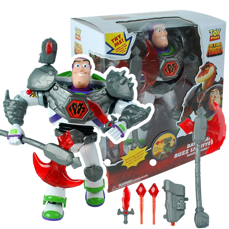 

26cm Toy Story 4 Buzz Lightyear Toys Lights Battlesaurs Buzz Lightyear Voices Action Figure PVC Collectible doll toy gift