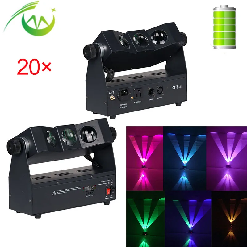 Беспроводной DMX Uplight 3*10 Вт RGBA три светодиодные Настенные светильники с питанием