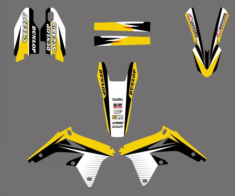H2CNC Наклейка Графический фон для Suzuki RMZ450 RM Z450 2008 2009 2010 2011 2012 RMZ Z 450|team decals|decal graphicsteam
