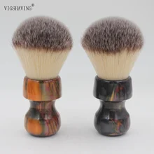VIGSHAVING Новое поступление 28 мм узел красочные смолы ручка синтетических волос щетка для бритья