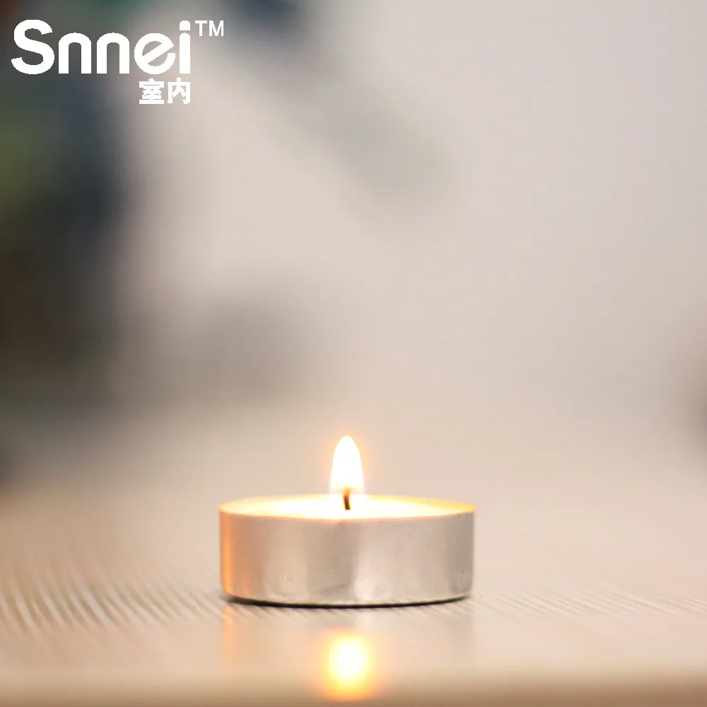 Snnei indoor small candles 50 smokeless and odorless white tealight