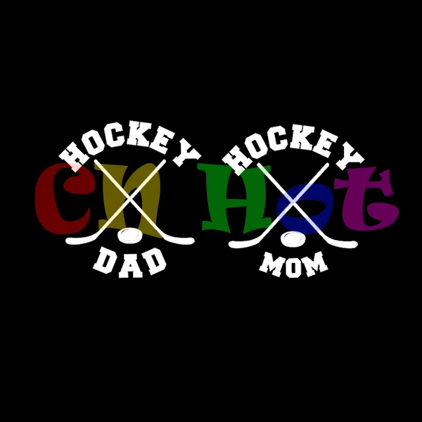 

2pcs Vinyl Stickers Hockey Mom or Hockey Dad Car Window Bumper Decal Sticker