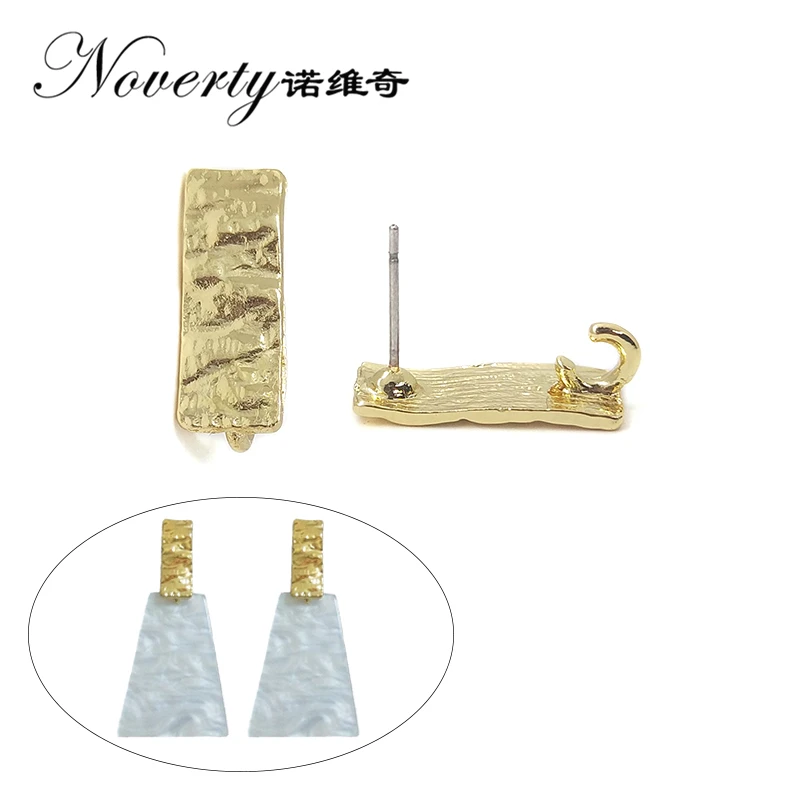 

New 18*7mm 10pieces/bag High Quality Zinc Alloy Rectangle Earring Base Connectors Linkers for DIY Earring Jewelry Accessories