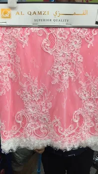 

2015 Soft Fabric Lace trim Bridal wedding Fabric French Lace African swiss lace with cord