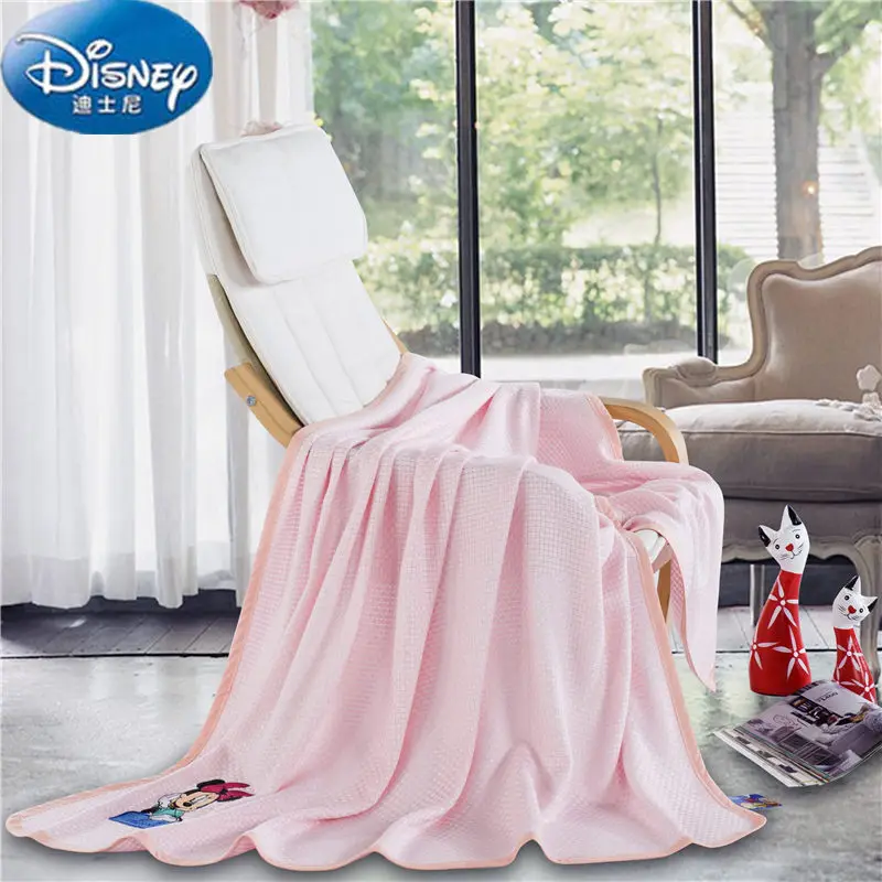 

Disney Authentic Pink Minnie Soft Bamboo Fiber Blanket Throw for children on Bed Sofa Couch 100X120CM Kids Gift.