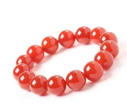 Natural South Red AgateRound Beads Bracelet AAAA 12 mm