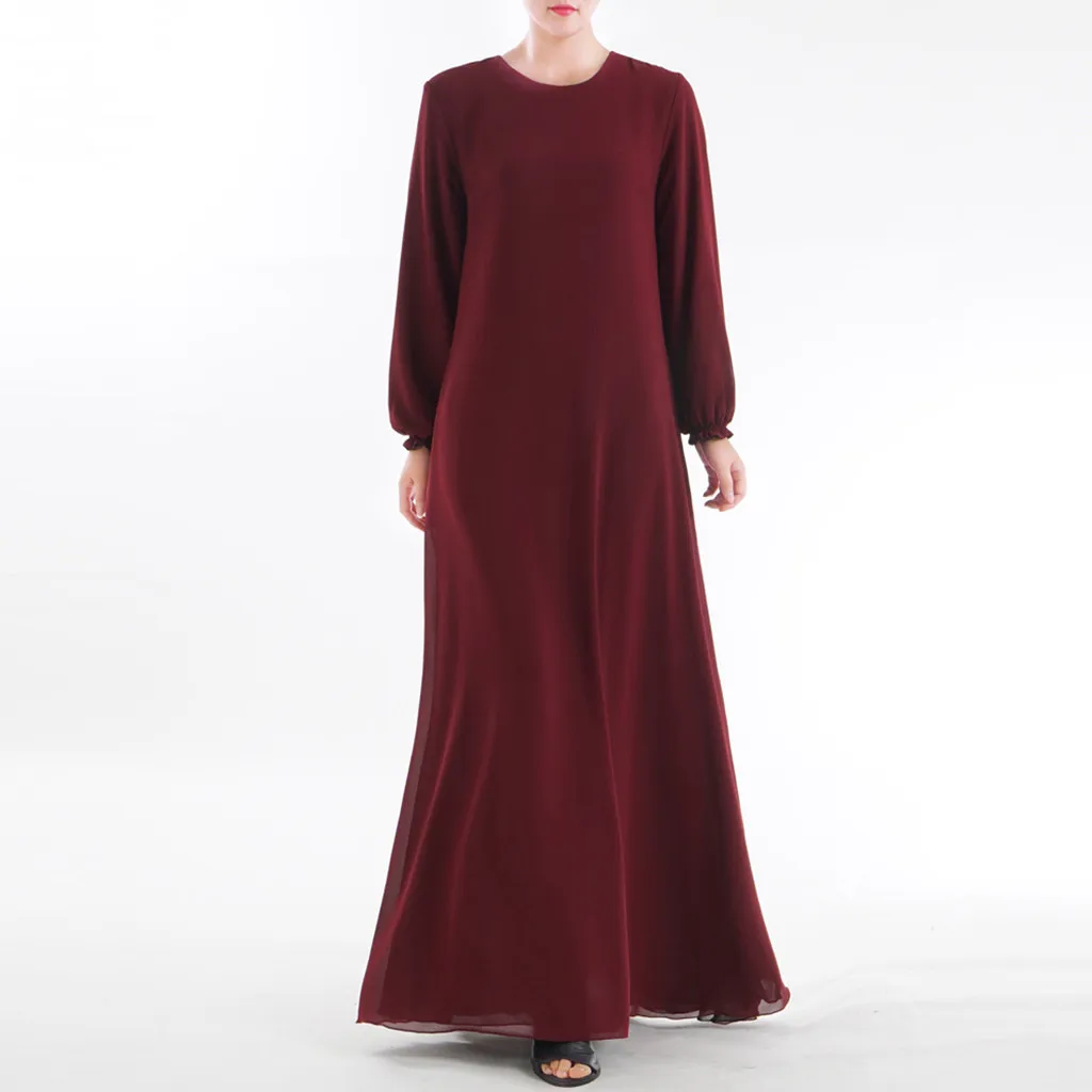 

2019 Muslim Clothes S- 2XL Long Muslim Women Wear On Both Sides Dubai Abaya Maxi Dresses Islamic Clothing Lover Gift Drop #0426