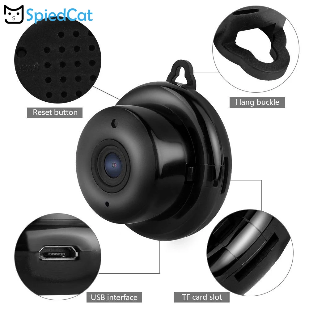 

IR Night Vision 180 Degree Wide Angle WIFI IP Wireless Mini Camera Home Baby Security Remote Smart Motion Detection Monitor