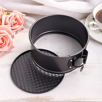 

3Pcs Pan Cake Baking Pans Carbon Steel Non-Stick Springform Pan Cheesecake Bakeware Baking Moulds Kitchen Accessories