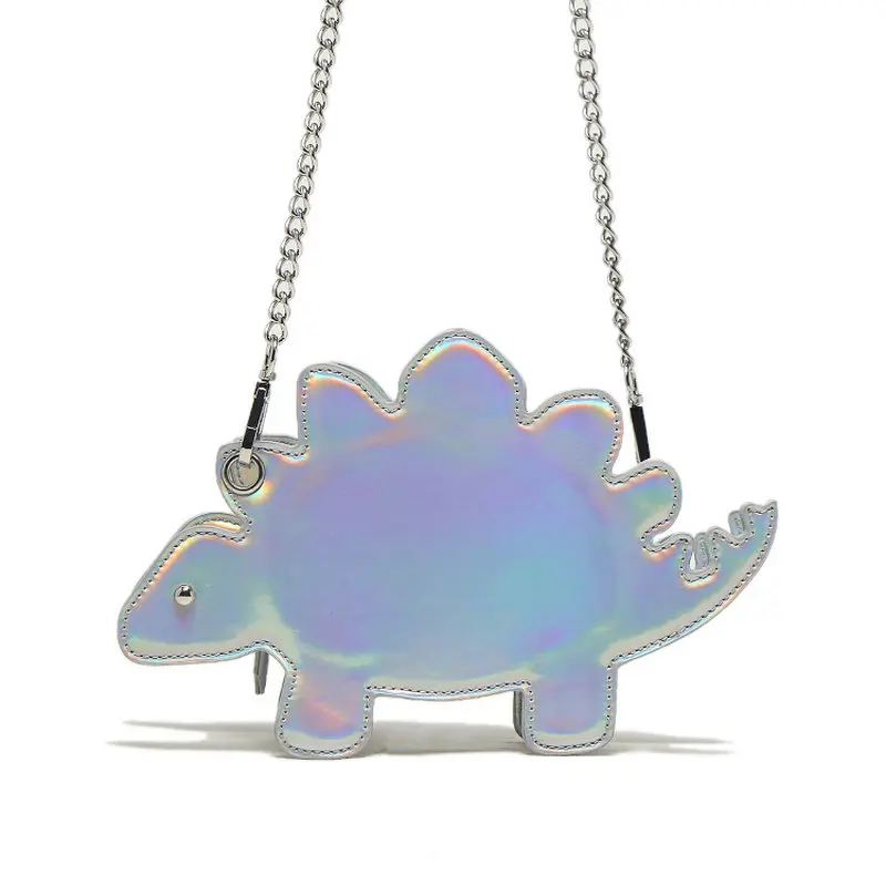 NEW! Women's fashion laser dinosaur bag girl's small coin purse stylish accessories chain