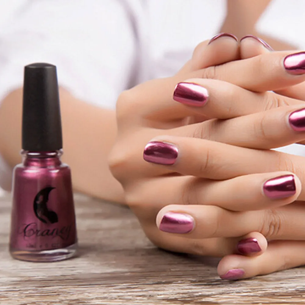 

Durable Stripping Nail Polish 5 Colors 6 ML Glue Art Gel Lacquer Newest Colors Nail Polish Gorgeous Mirror Metal Bright