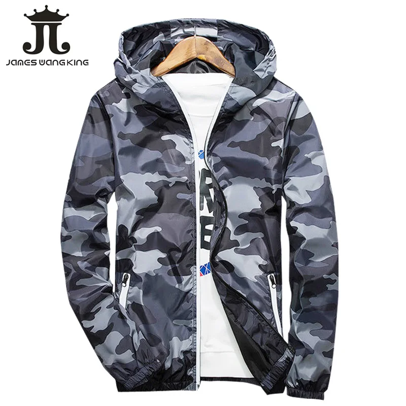 Economici Nuovo 2018 Autunno giacca con cappuccio delle donne degli uomini di Sottile giacca militare Fluorescente zipper Caratteristiche giacche a vento giacche blu dropshipping