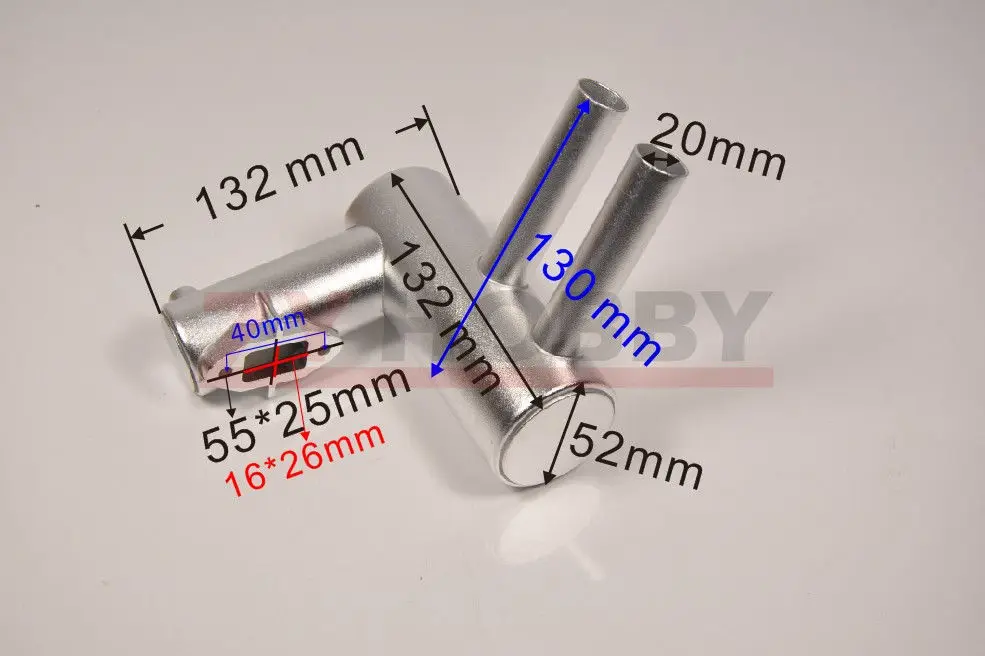 

1pc RC Airplane Pitts Muffler FOR DLE50/DLE55/DA50/DLA56/GP50R/EME55/EME55II Gas Engine