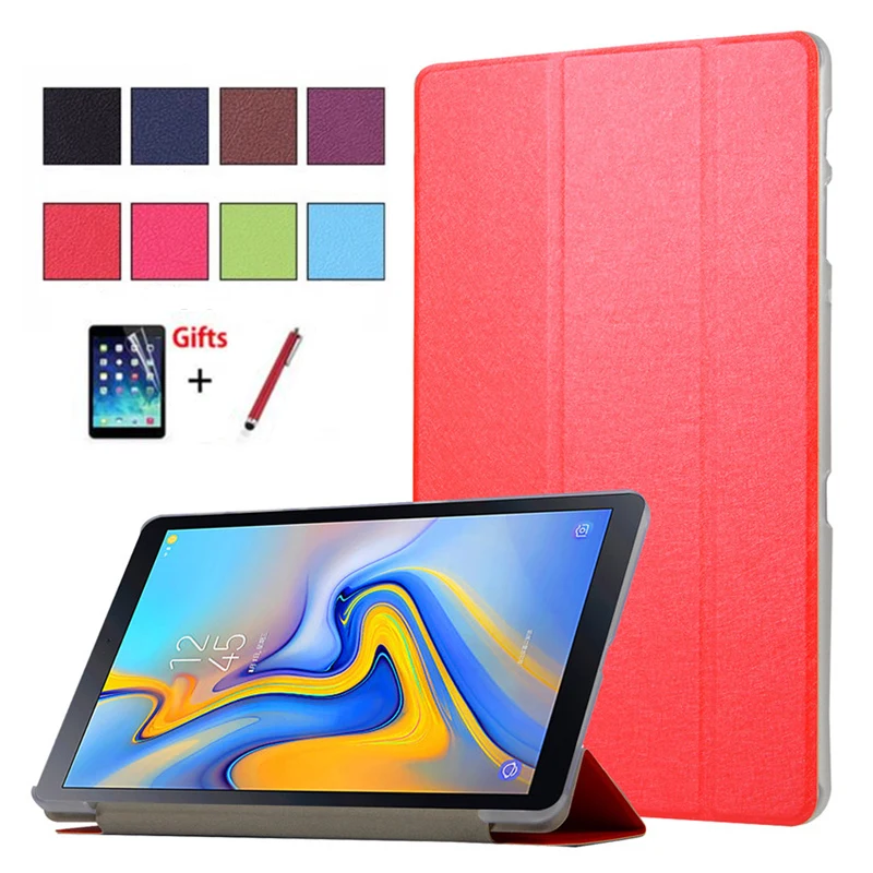 Case For Samsung Galaxy Tab A 10.5&quot T590 T595 T597 SM-T590 SM-T595 Cover Funda Tablet Flip Folding Folio Stand Shell+Film+Stylus |