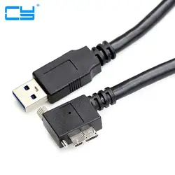 5 м Cabo de sincronizacao де Dados carga de Micro USB 3.0 угловой com furos Para parafusos fixos Para linhas de интерфейс USB3.0