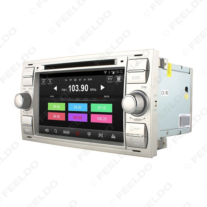 Clearance FEELDO 7" inch Silver Panel Android 6.0 Quad Core DDR3 2G/4G LTE Car DVD GPS Radio Head Unit For Ford Focus/Focus II/Galaxy 2
