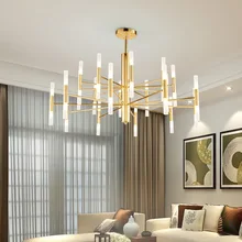 Современный модный дизайнерский черный Золотой светодиодный потолочный светильник в стиле арт-деко, подвесной светильник-Люстра для кухни, гостиной, спальни