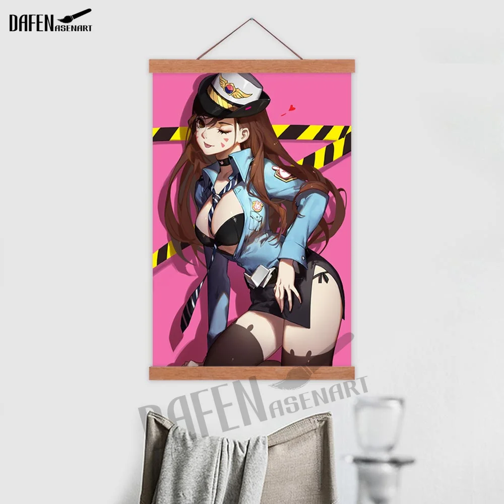 

Fashion Popular Games D.va Will Sign Hd Canvas Painting Hanging Posters Printed For Modern Living Room Decoration Frameless
