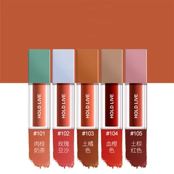 

Hold live pumpkin lip gloss velvet matte lip tint cream waterproof long lasting 5 colors ice cream tomato liquid lipstick BN136