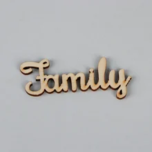 10 шт. деревянные Семейные слова буквенный Алфавит скрипт для семьи деревянные товары ручной работы домашний декор Свадебные DIY украшения