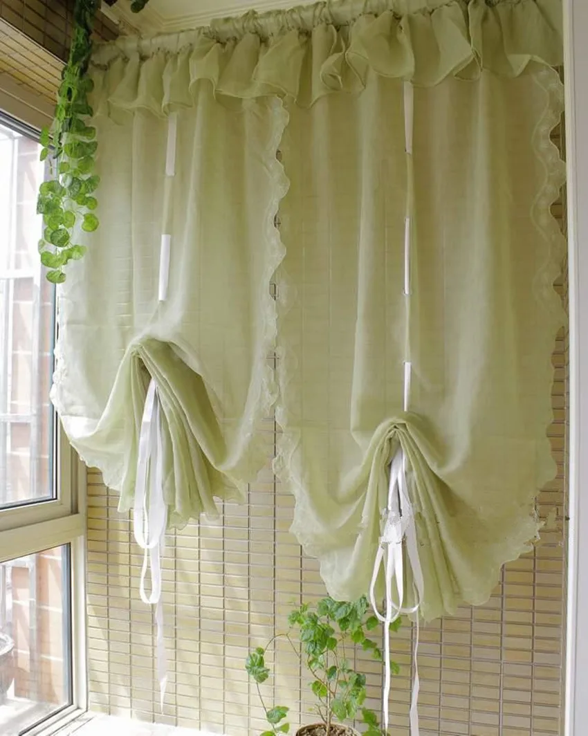 Buy 1 Panel Translucidus Green Wave Edge Bunk Curtain