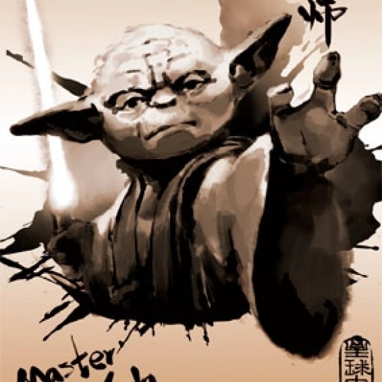 Star Wars - Yoda Painting Poster Print (24 x 36)