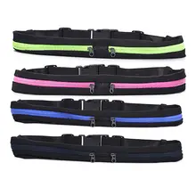 Портативная поясная сумка эластичная лайкра мужская сумка-Пояс Женская поясная сумка для телефона кошелек с двойным карманом