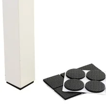 WHISM самоклеящаяся фурнитура чехлы для стульев черные ножные накладки для ног шапки напольные Чехлы для стола для 20-90 мм квадратный круглый нескользящий коврик