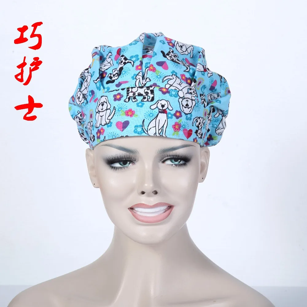 2017 100 Cotton Medical Cap Cartoon Design Surgical Cap Female Doctors