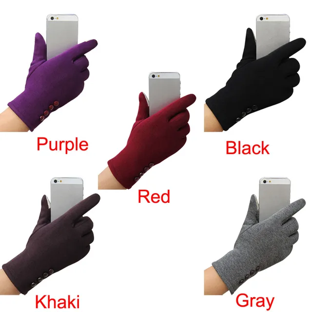 2017 Fashion Women Winter Gloves Female Ladies Girls Cotton Glove Outdoor Warm Full Finger Gloves YW -