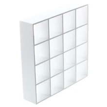 MYMF-1/12 кукольный домик Миниатюрный 4 Playwood дисплей Модель полки-белый