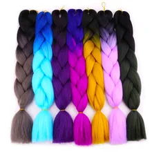Amir Kanekalon Jumbo Braids Bulk Synthetic Hair 24” 100g African Braiding Hair Style Crochet Hair