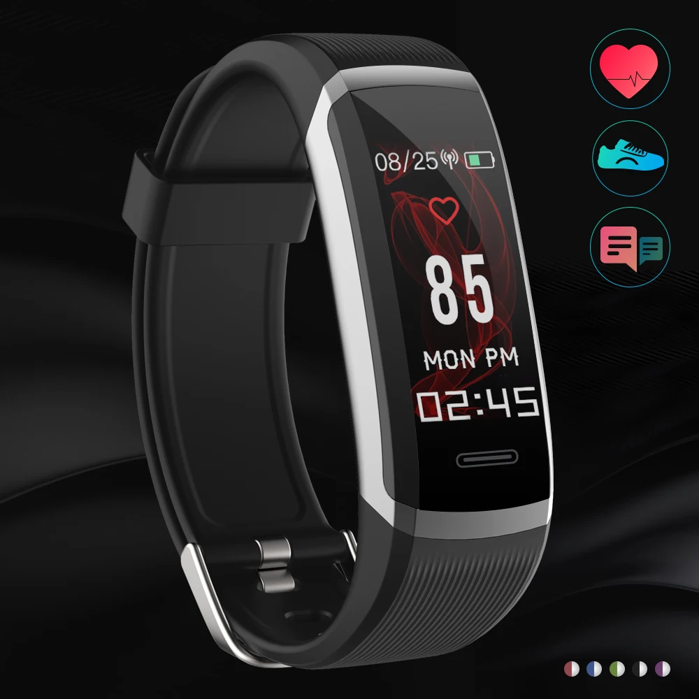 colorburst smartfit oled watch with gps trail tracker