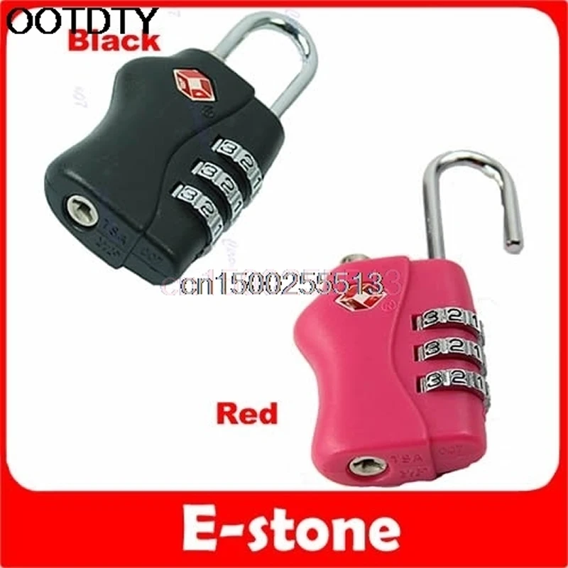 

5pcs/lot Suitcase Lock TSA Resettable 3 Digit Combination Travel Luggage Suitcase Lock Padlock