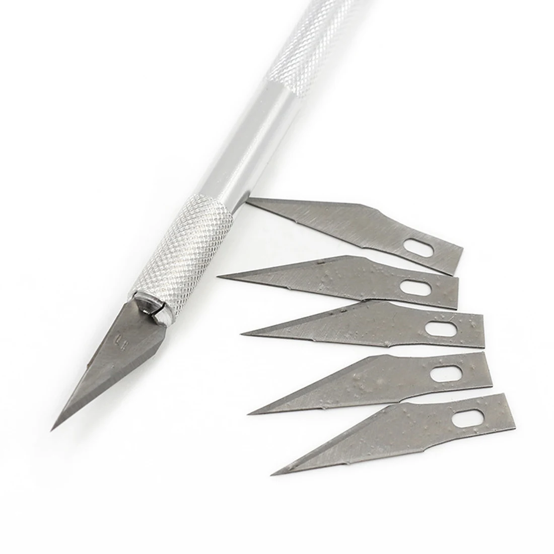 

1pc Non-Slip Metal Scalpel Knife Tools Kit Cutter Engraving Craft knives cuchillo plegable + 5pcs Blades Mobile Phone PCB DIY