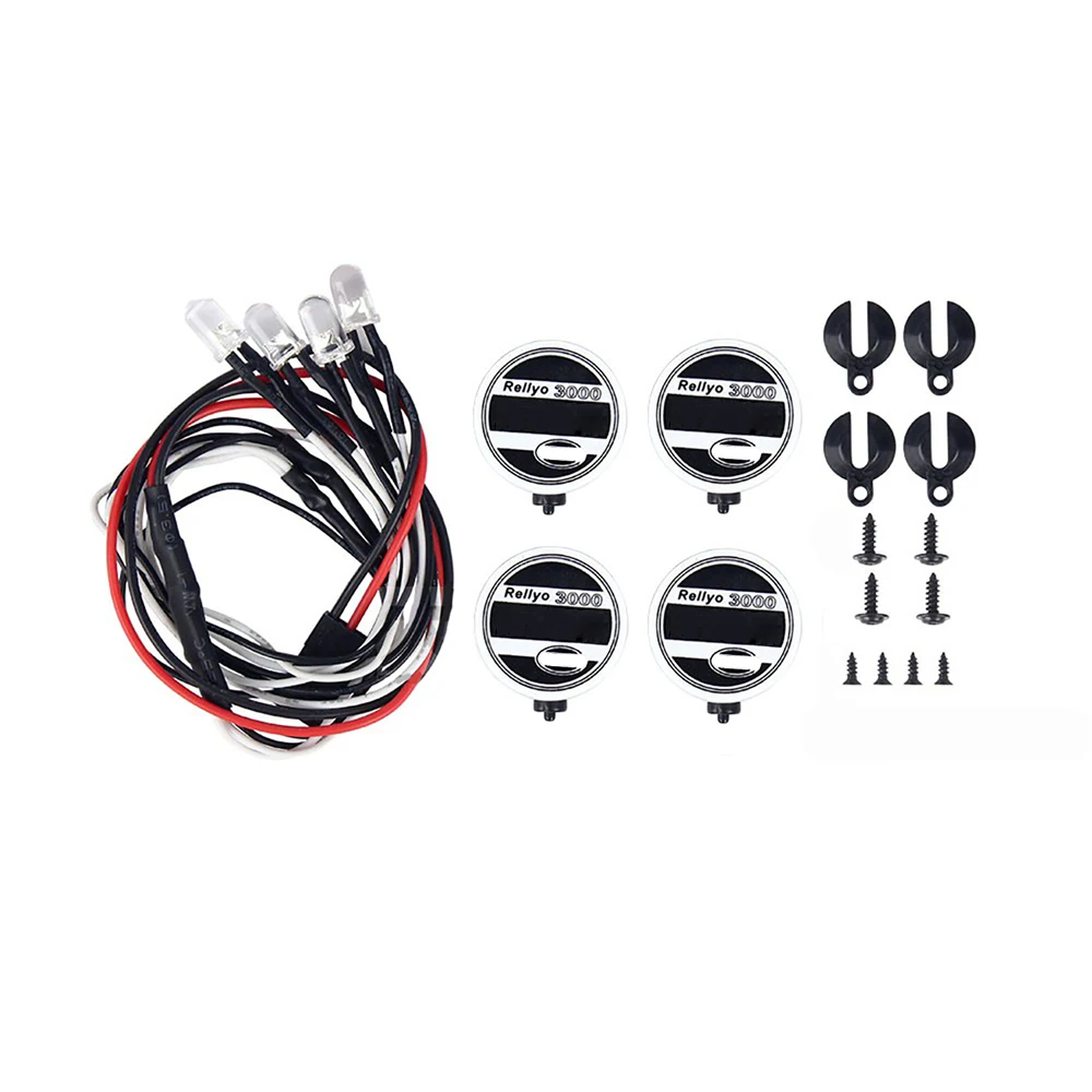 

RC Car Searchlight Led Lights with Simulation Round Cover for Tamiya Grasshopper 2 RC Car Parts for Hella Simulation Accessories