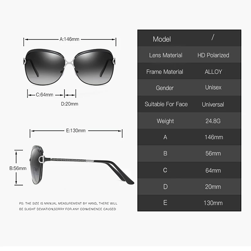 KEITHION Brand Designer Polarized Womens Sunglasses Vintage Retro Oversized Alloy Frame Sun Glasses UV400 2019