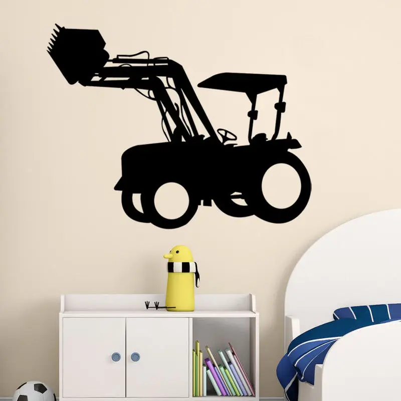 Art Forklift Vinyl Wall Decals Boys Bedroom Decor Vehicle Removable