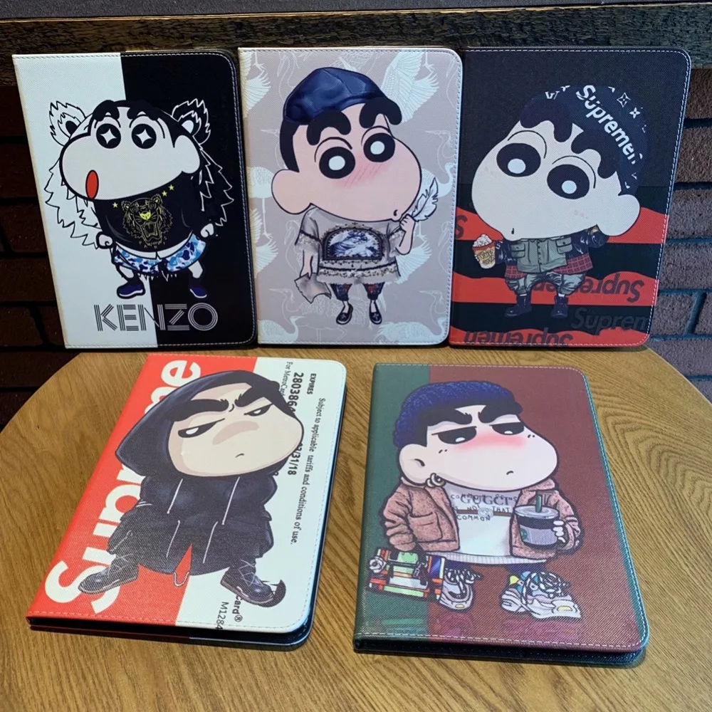 Для iPad 9 7 2017/2018 чехол высокого качества с мультяшным рисунком Crayon Shinchan флип