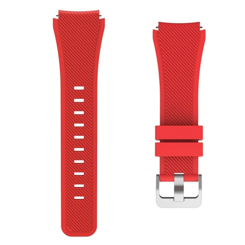 22 мм ремешок для samsung galaxy watch 46 мм gear S3 Frontier/classic huawei watch gt ремешок amazfit GTR 47 мм силиконовый браслет - Цвет ремешка: 3-red