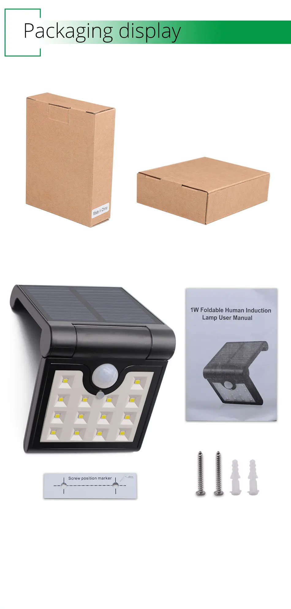 3 Modes Solar Wall Light Street Garden Outdoor Waterproof Modern LED Solar Powered Lamp Lithium Battery ABS Bright And Lasting (1)