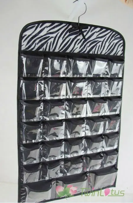 Zebra 66 Pockets Hanging Jewelry Holder Storage Organizer Jewelry Holder Storage Organizer