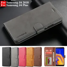 For Samsung Galaxy J4 Plus Case Leather Vintage Phone Case On Samsung J4 Cases Flip Wallet Cover For Funda Samsung J4 Plus